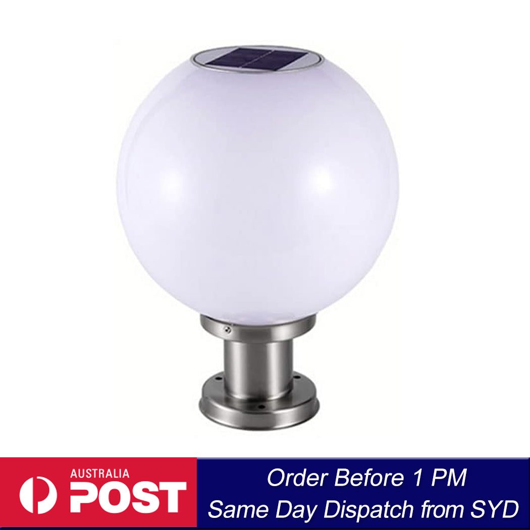 20cm Solar Post Sphere Global Light Spherical Pillar Light Lantern Ball shape