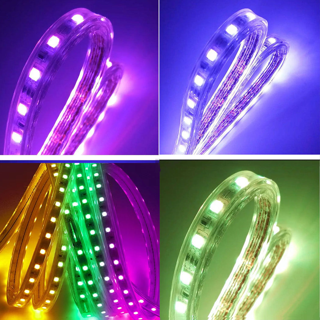 RGB Colour Solar Powered LED Strip Garden Light Large Panel Super right