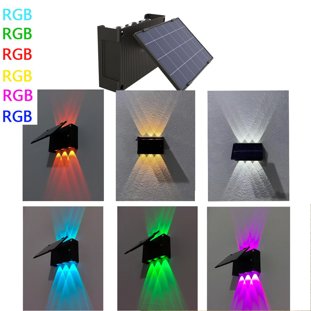 Solar Wall Lights Decorative Outdoor Waterproof IP65 Adjustable Panel Up Down