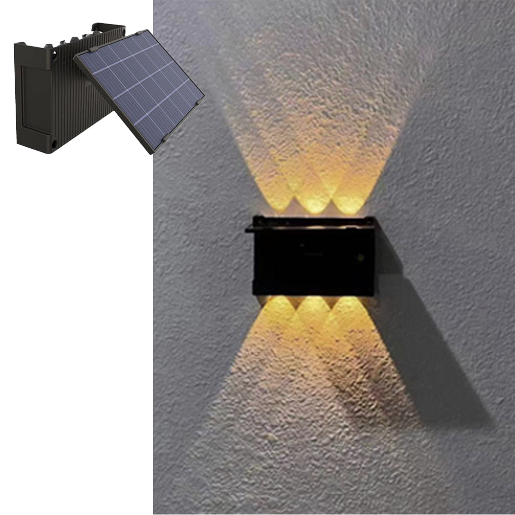 Solar Wall Lights Decorative Outdoor Waterproof IP65 Adjustable Panel Up Down