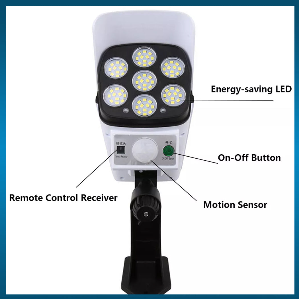 Solar Dummy Security Camera Spotlight Fake Solar Security Camera Lamp Outdoor Garden Light