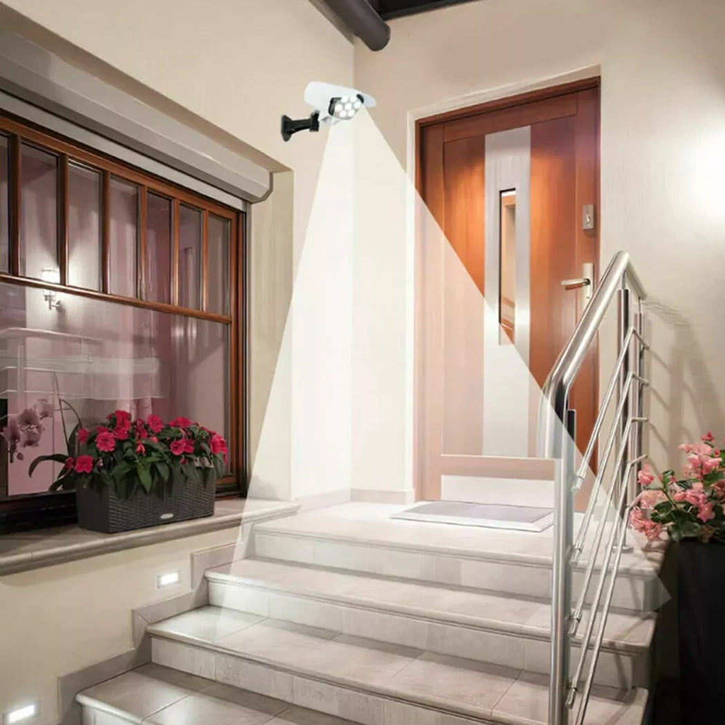 Solar Dummy Security Camera Spotlight Fake Solar Security Camera Lamp Outdoor Garden Light