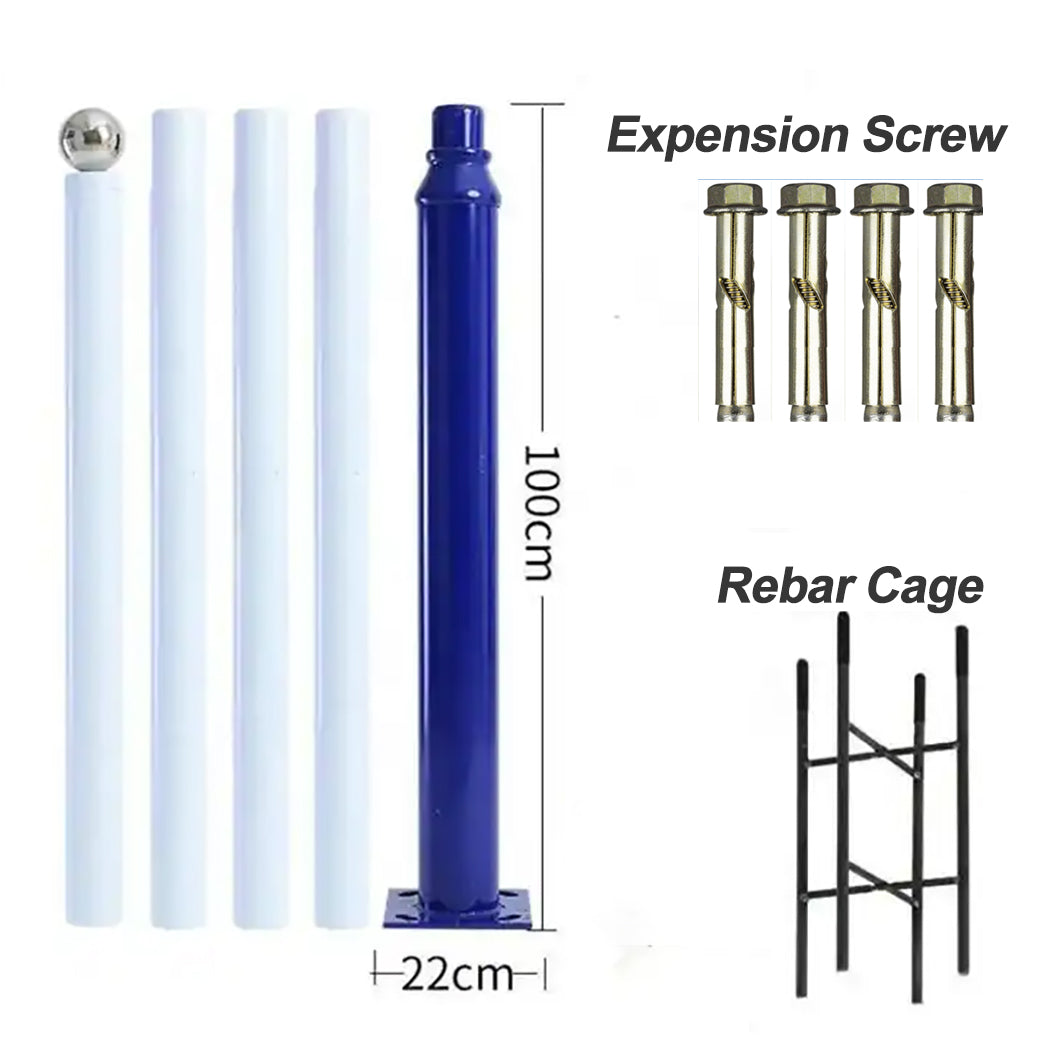Galvanized Steel Solar Light Pole – Split Assembly Design 3m 4m 5m for Camera Light