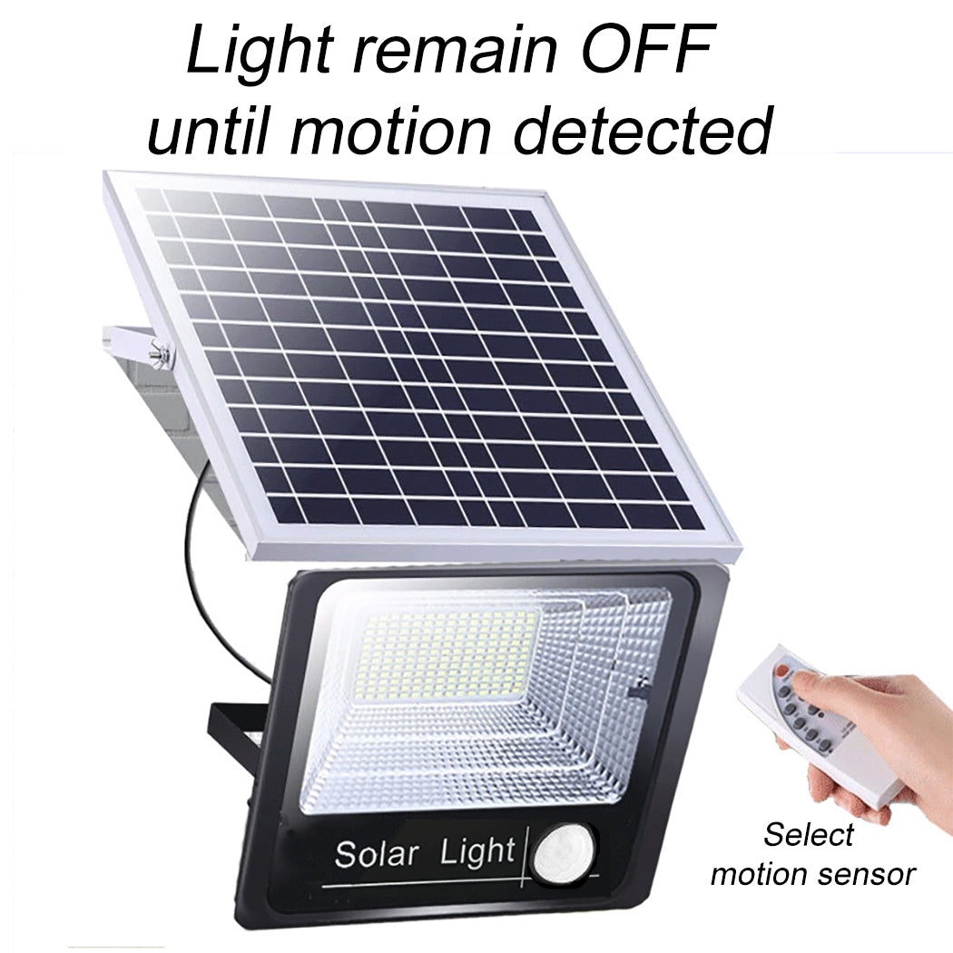 Motion Sensor Solar Floodlight 120W - No Motion No light, Motion-Activated Illumination