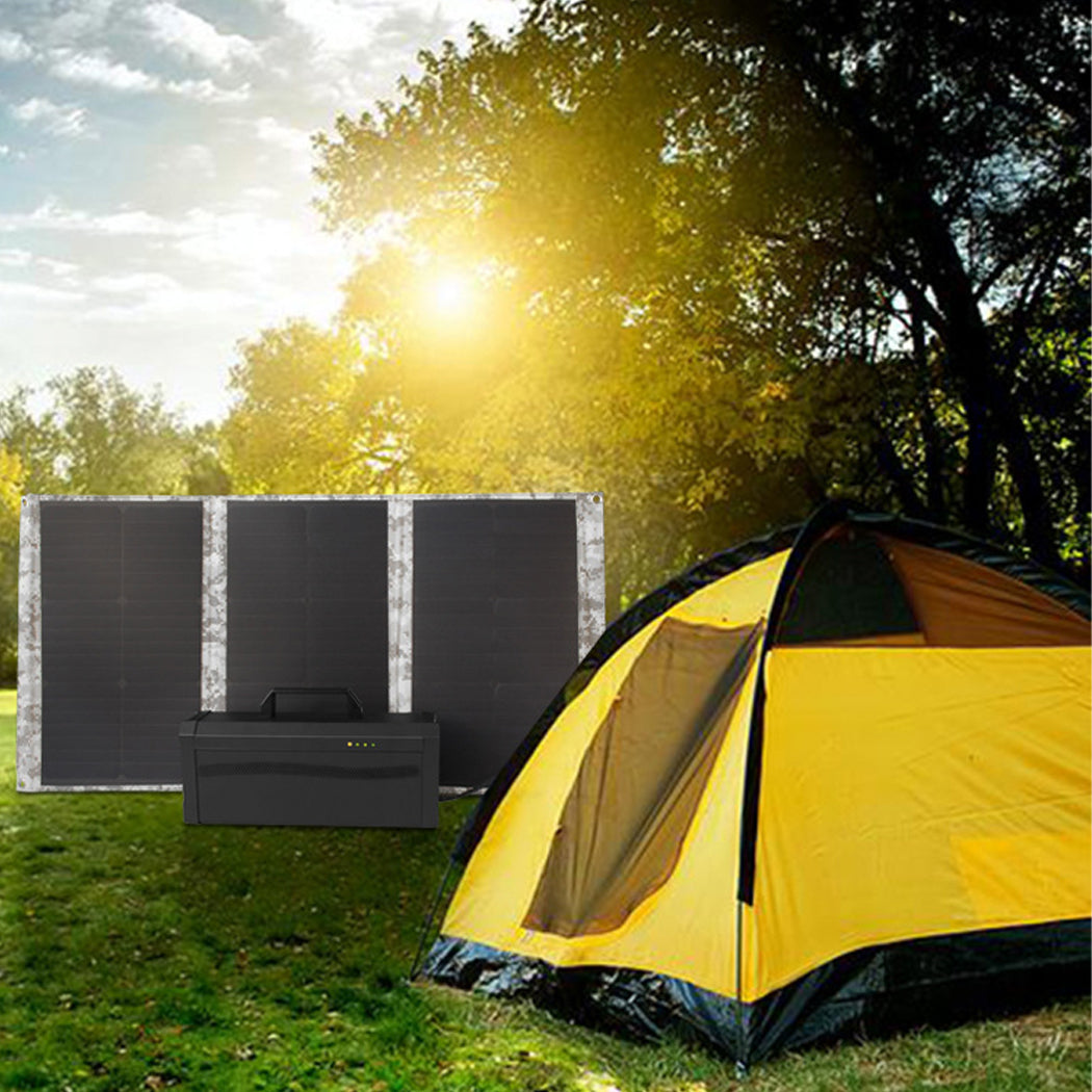 Portable 500W Solar Power Generator Pure Sine Wave Inverter Home Using 220V TV Laptop Off-grid System