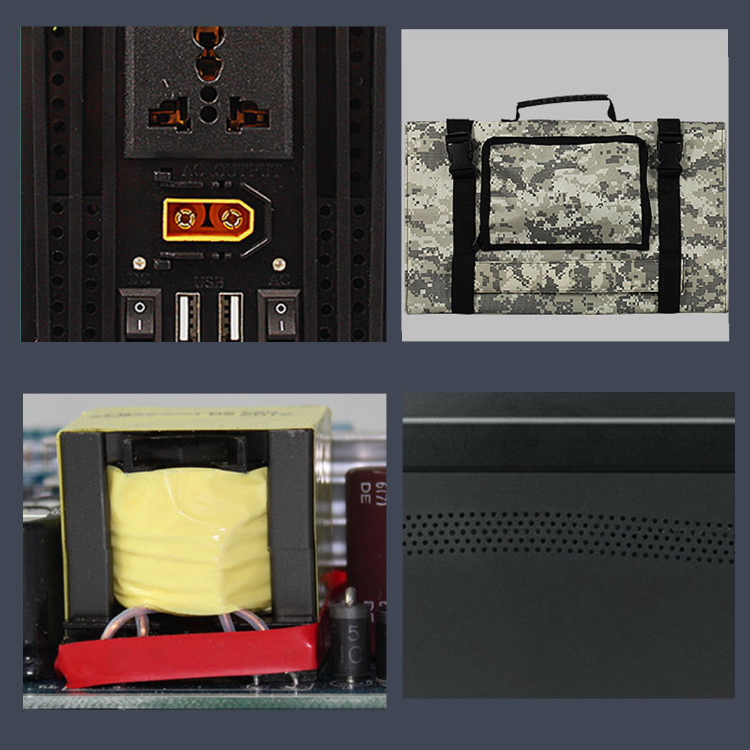 Portable 500W Solar Power Generator Pure Sine Wave Inverter Home Using 220V TV Laptop Off-grid System