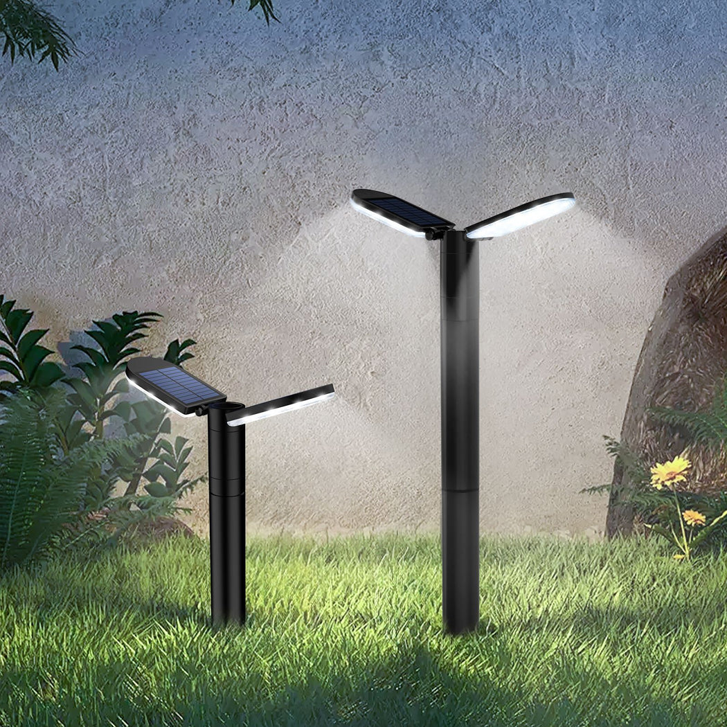 Solar Sidewalk Post Lights, Solar Post Pathway light with cool White and Warm White LED for Lawn, Yard, Garden