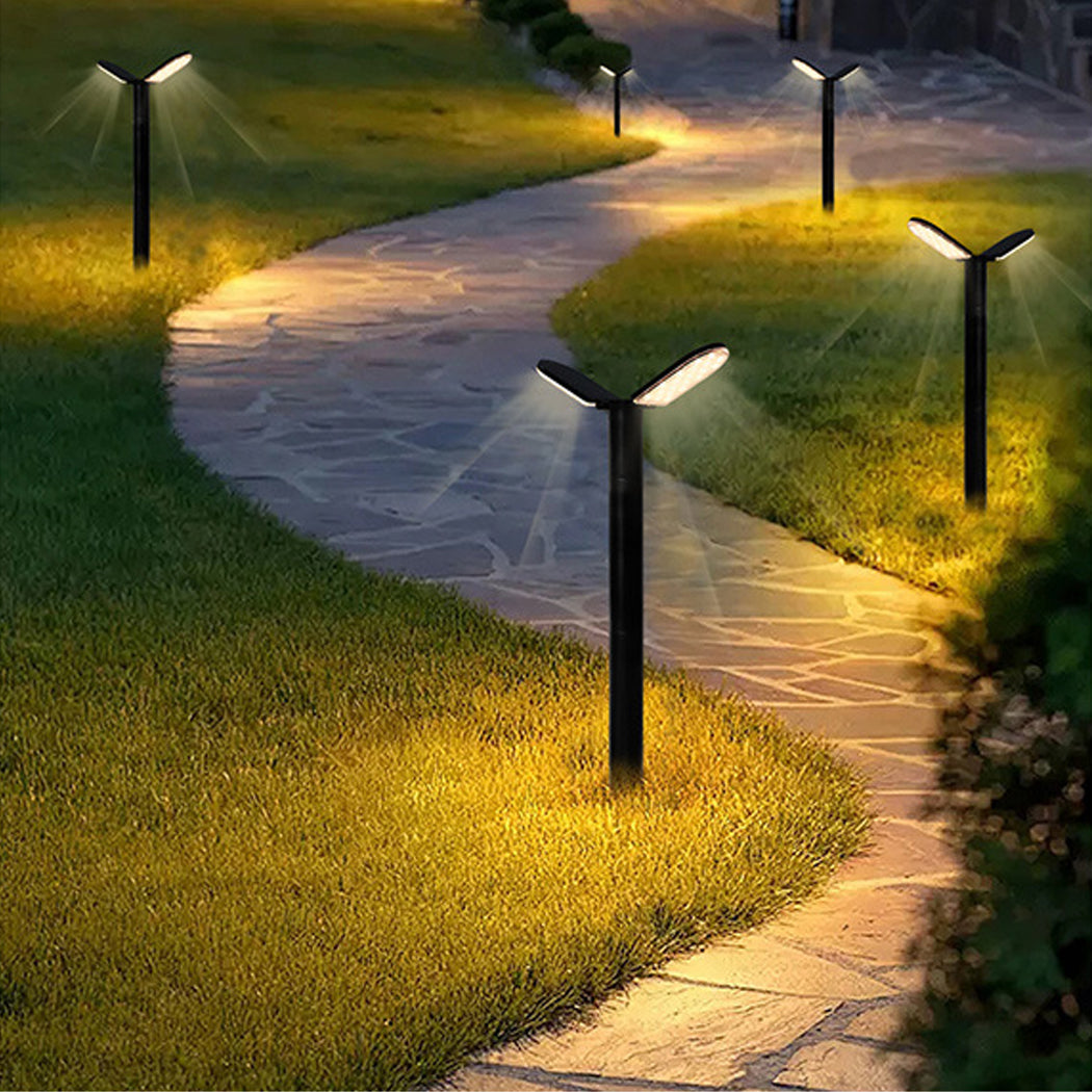 Solar Sidewalk Post Lights, Solar Post Pathway light with cool White and Warm White LED for Lawn, Yard, Garden