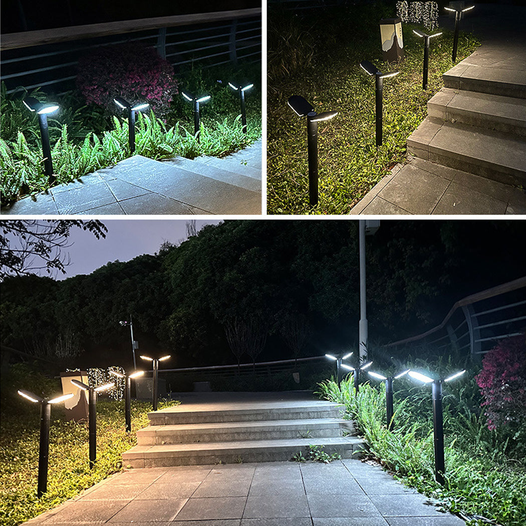 Solar Sidewalk Post Lights, Solar Post Pathway light with cool White and Warm White LED for Lawn, Yard, Garden