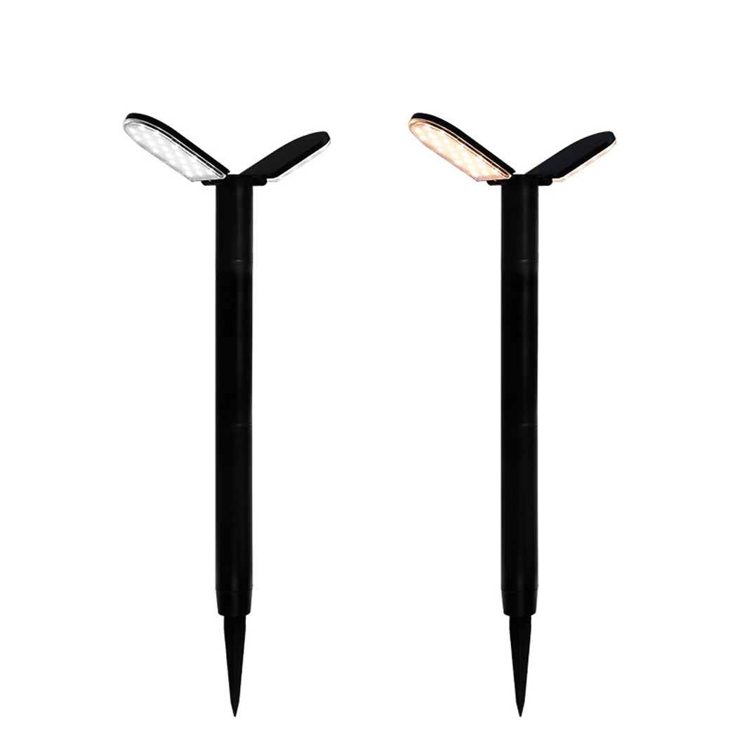 Solar Sidewalk Post Lights, Solar Post Pathway light with cool White and Warm White LED for Lawn, Yard, Garden