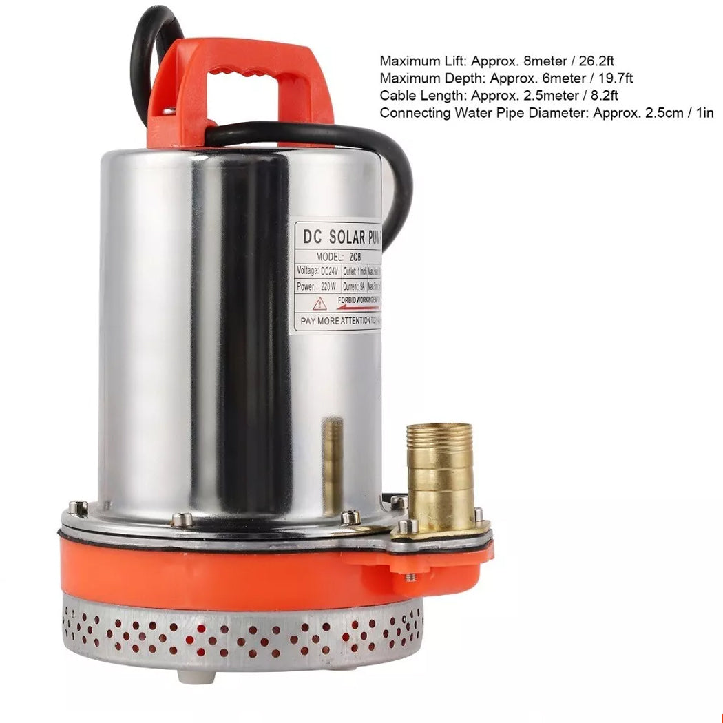 Solar Powered Submersible Pump with Battery Solar Panel sprinkler irrigation