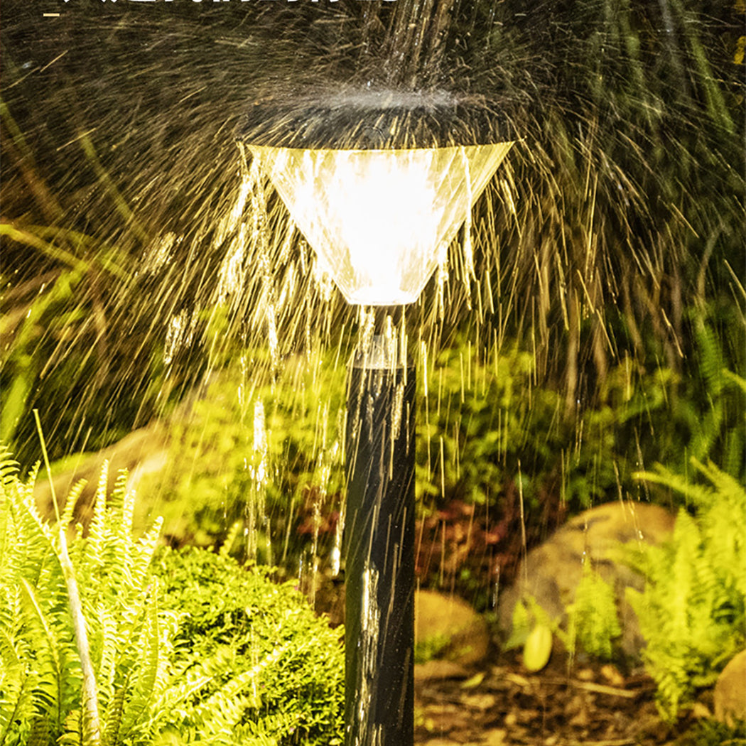 Double Head Solar Post Light 2 Head Solar Street Lantern Flat Top Lawn Walkway