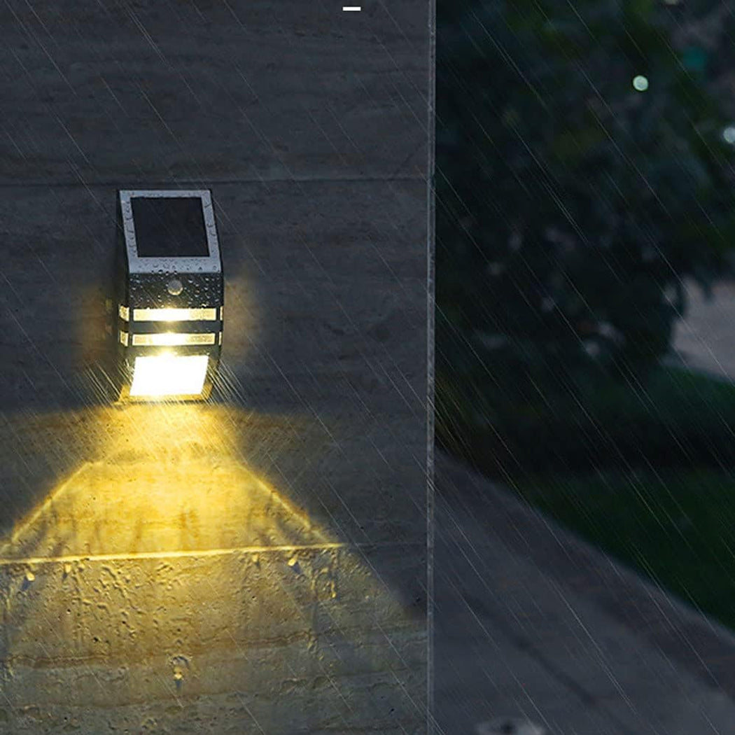 Solar Wall Light Solar Fence Lights PIR Motion Sensor Stainless Steel