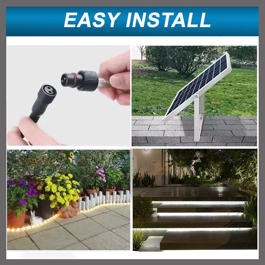 Red Blue Yellow or Green Coloured Solar Powered LED Strip Garden Light Large Panel Super Bright