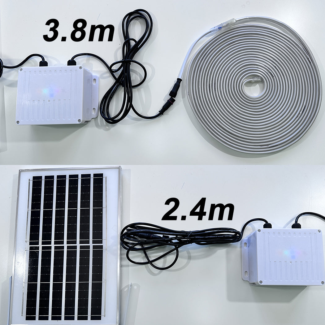 Red Blue Yellow or Green Coloured Solar Powered LED Strip Garden Light Large Panel Super Bright