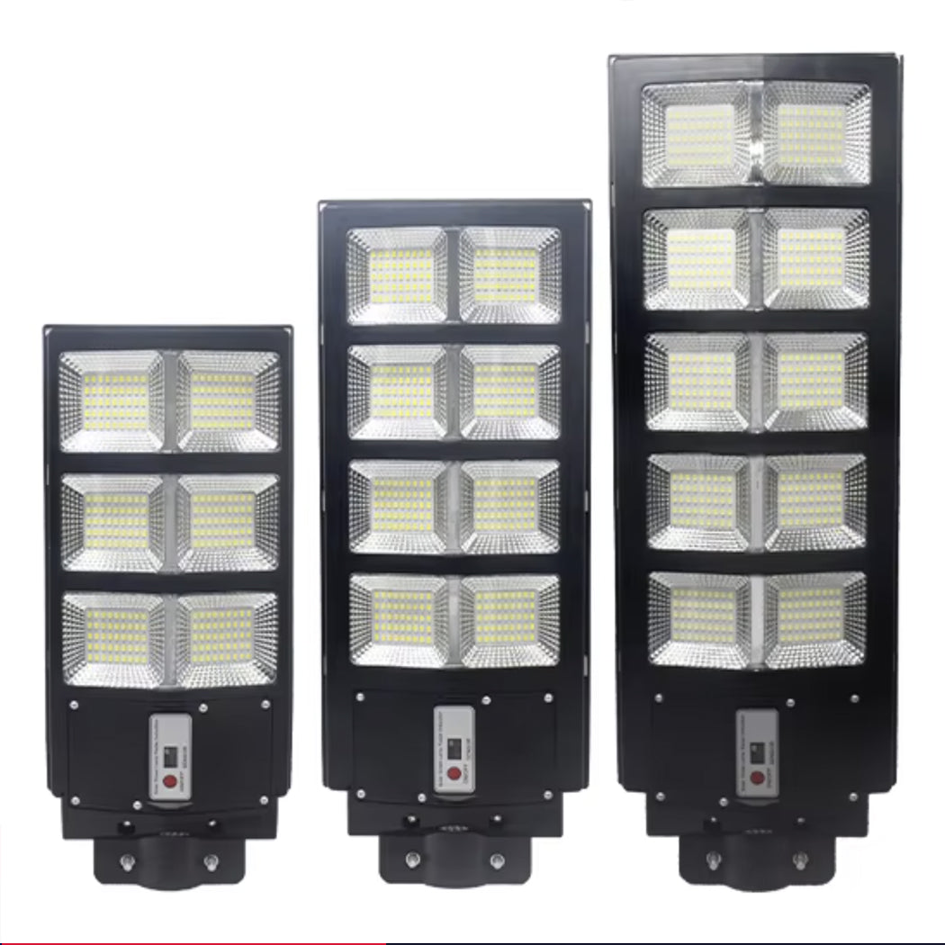 "Upgrade your outdoor lighting with Solareasy solar street lights—featuring a sturdy arm design for easy wall or post installation. Choose from powerful 100W, 200W, or 300W models, equipped with motion sensors and automatic dusk-to-dawn operation for energy-efficient, hassle-free illumination.