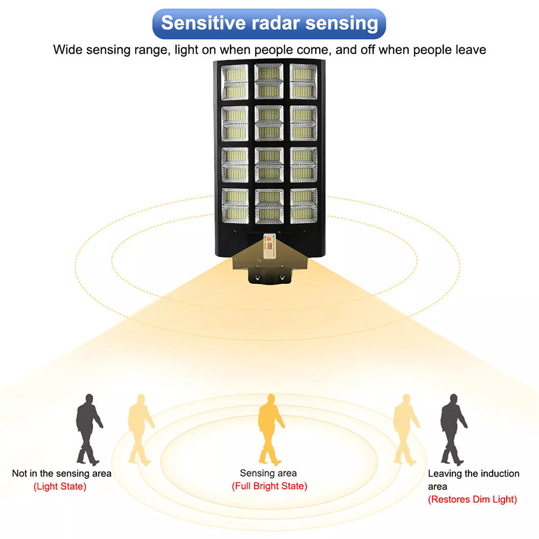 Super Bright 200/300/400W Solar Street Lights Motion Sensor Control Heavy Duty