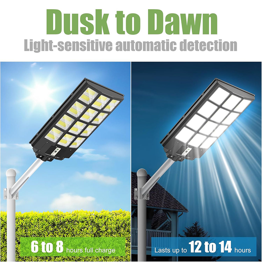 Super Bright 200/300/400W Solar Street Lights Motion Sensor Control Heavy Duty