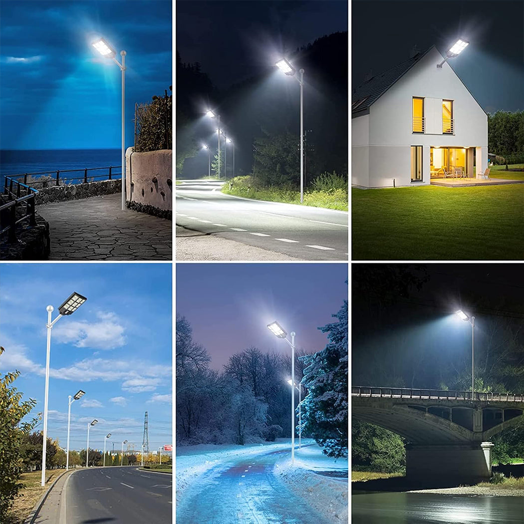 Super Bright 200/300/400W Solar Street Lights Motion Sensor Control Heavy Duty
