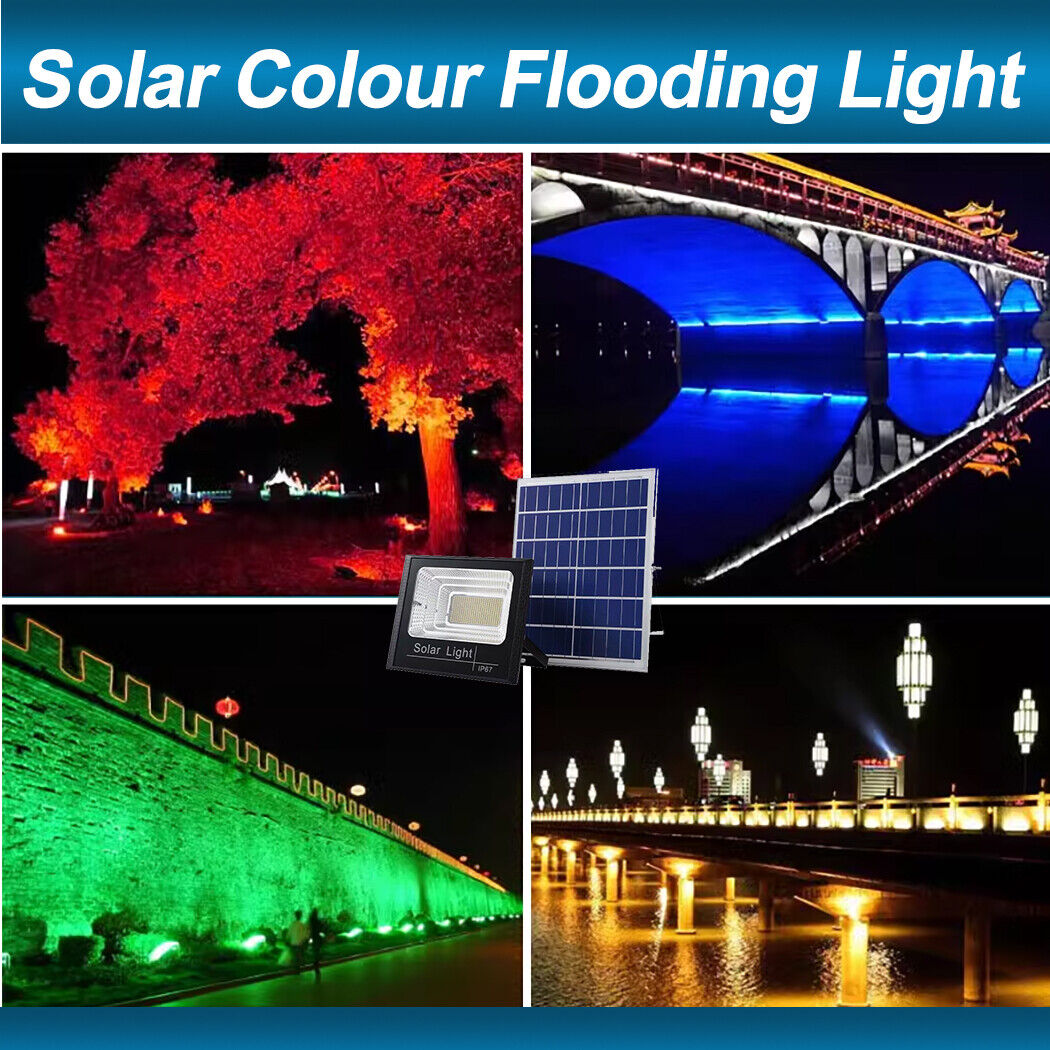 Solar Power Christmas Garden Colour Flood Light 7 Colours Landscape Tree light