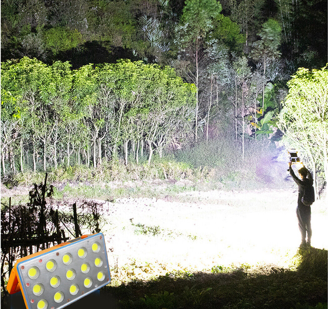 Rechargeable Solar Work Light 150 LED Beads Adjustable Brightness Travel Hiking