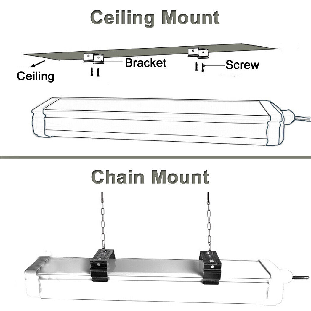60W Solar Batten Tube Led Light Sensor Solar Ceiling Rigid Strip Bar Lights