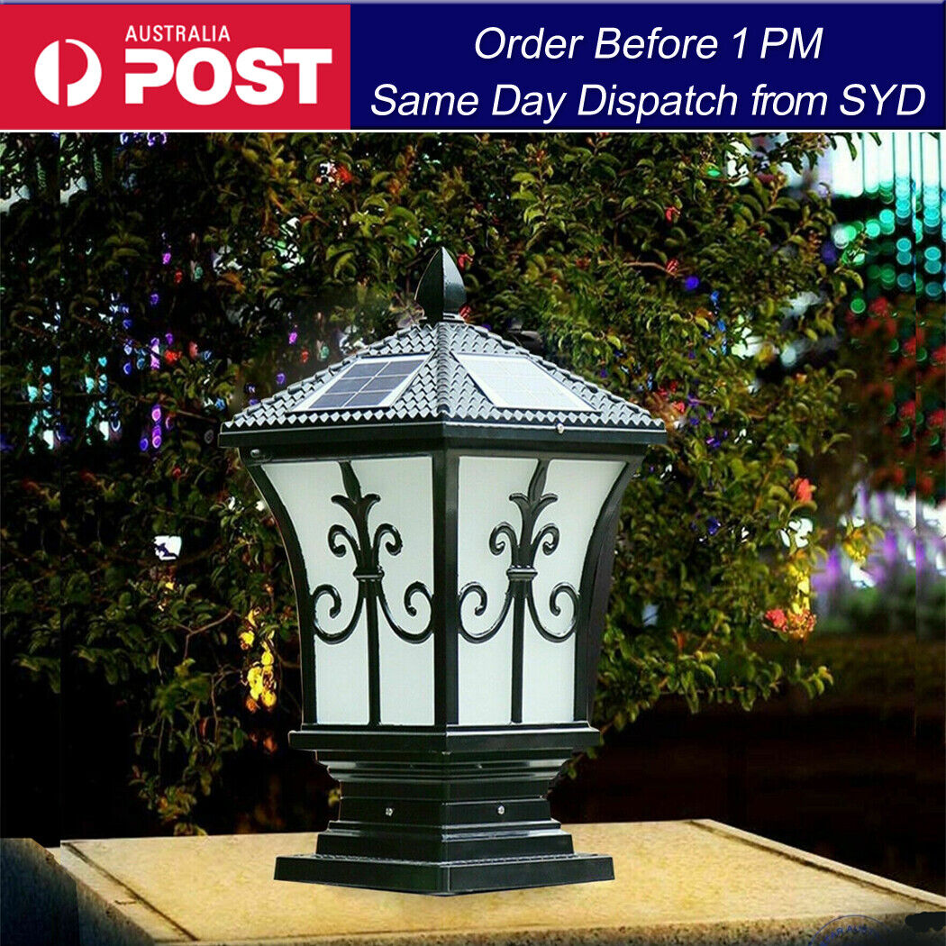 Solar Post Light Solar Pillar Light Lantern Solar Coach Lamp Outdoor Solar