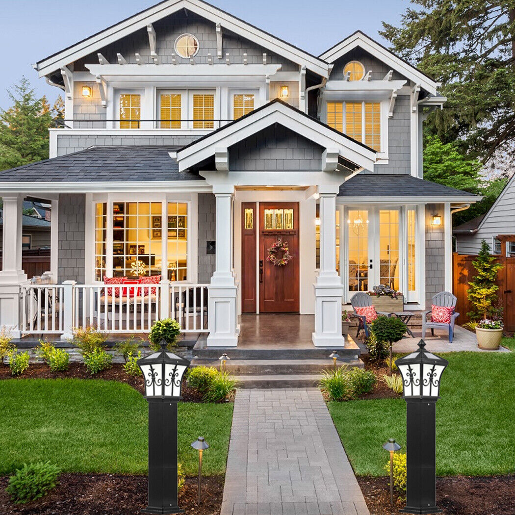 Solar Gate Lights Outdoor – 3 Color Modes, Remote, Waterproof, 10H Auto-On