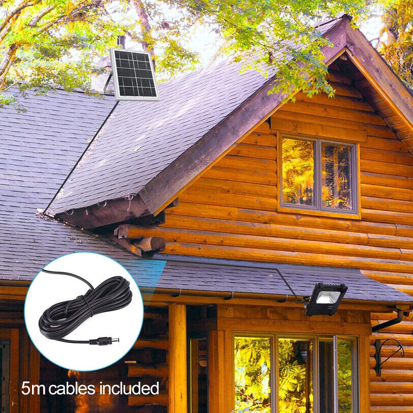 60W LED Solar Flood Lights Premium-Grade Outdoor Back Yard Garden Path 7670 lumens 88