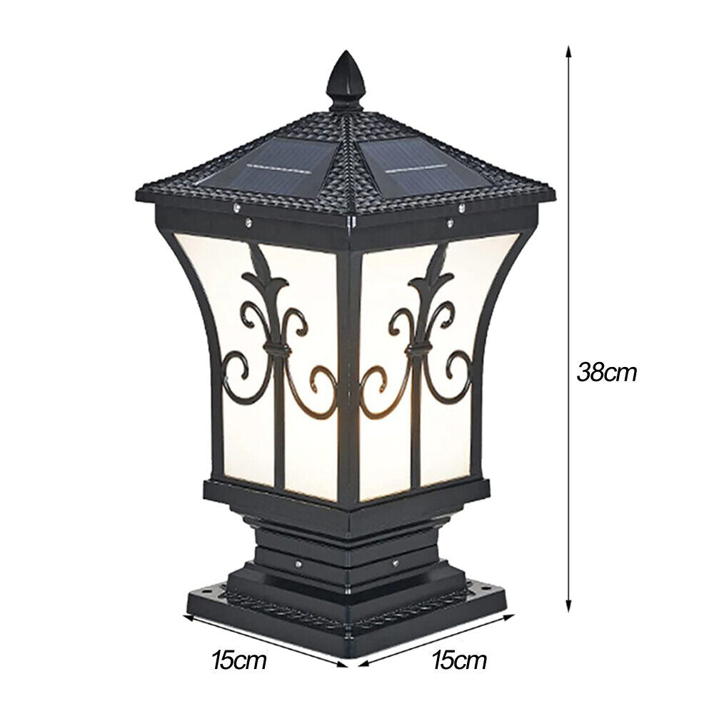 Solar Post Light Solar Pillar Light Lantern Solar Coach Lamp Outdoor Solar