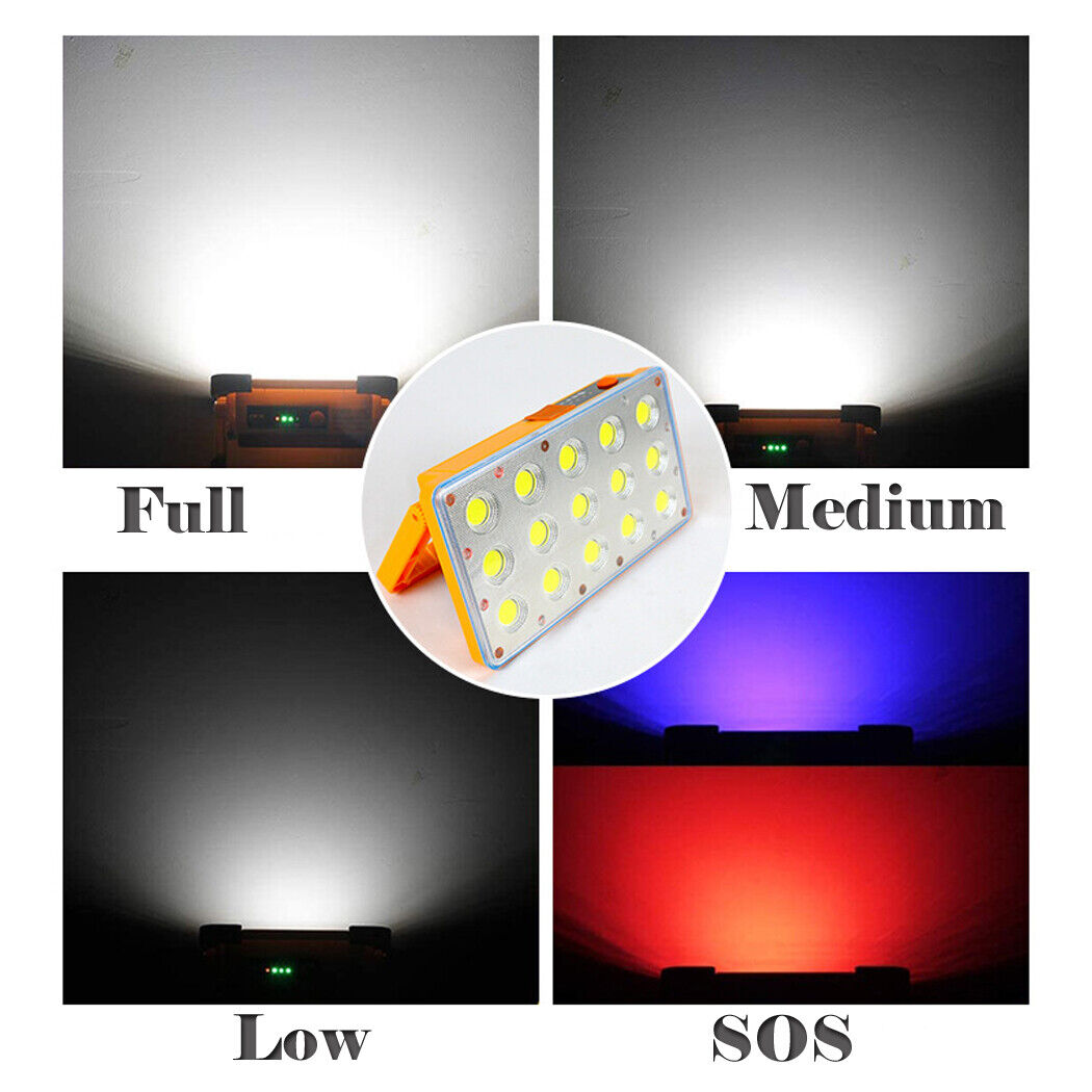 Rechargeable Solar Work Light 150 LED Beads Adjustable Brightness Travel Hiking