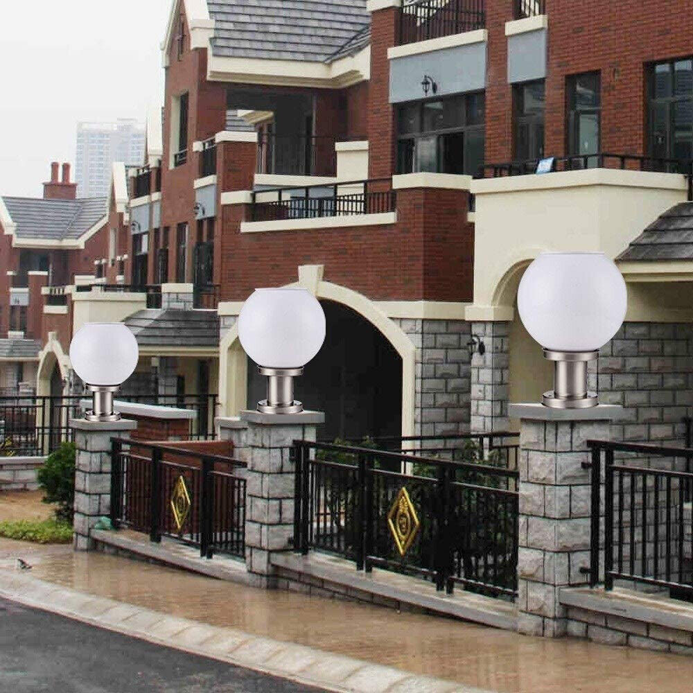 40cm Giant Solar Globe Light Fence Post Ball shape Spherical Pillar Light