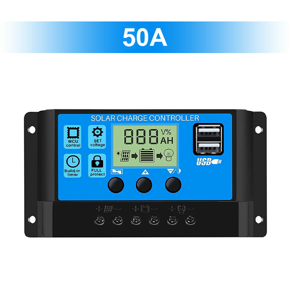 Solar Panel Charge Controller Regulator 12V/24V auto dual USB 30A/20 Battery PWM