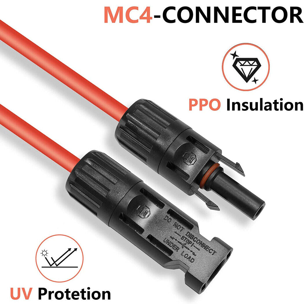 1/2/3/4/5/10m Solar Panel Extension Cable Wire Female and Male MC-4 Connector