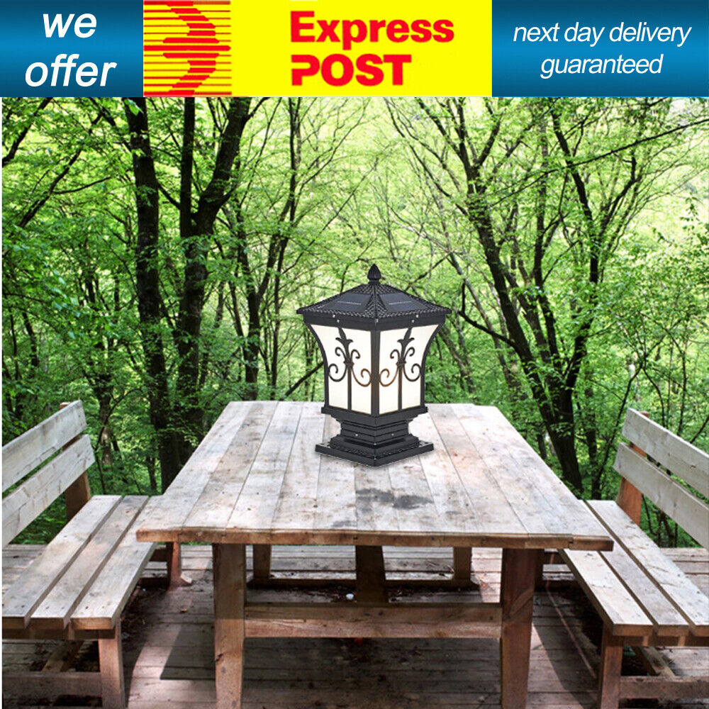 Solar Post Light Solar Pillar Light Lantern Solar Coach Lamp Outdoor Solar