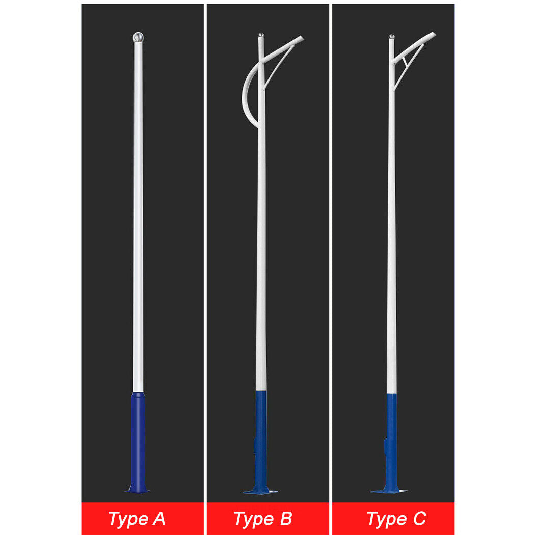 Galvanized Steel Solar Light Pole – Split Assembly Design 3m 4m 5m for Camera Light