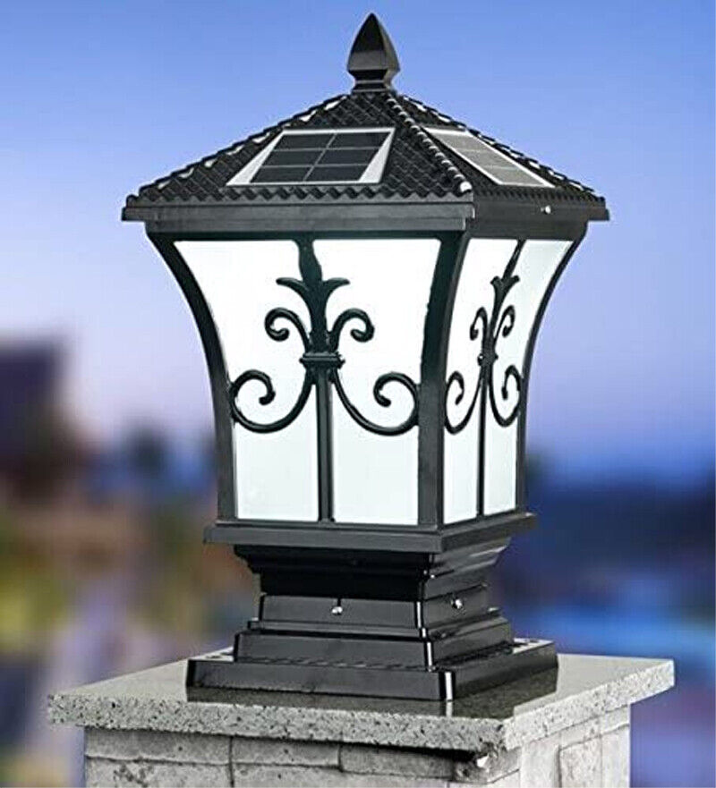 Solar Post Light Solar Pillar Light Lantern Solar Coach Lamp Outdoor Solar