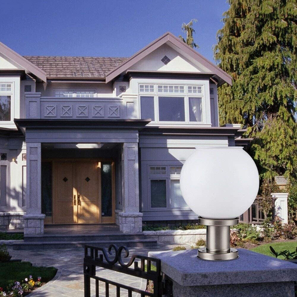 20cm Solar Post Sphere Global Light Spherical Pillar Light Lantern Ball shape