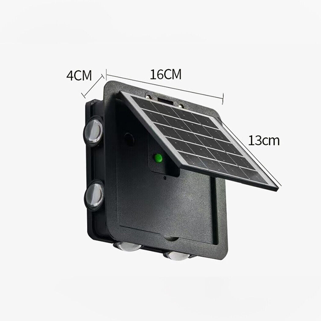 Colour Solar Wall Lights 4 Direction Beam LED Decorative Outdoor Waterproof IP65 Wall