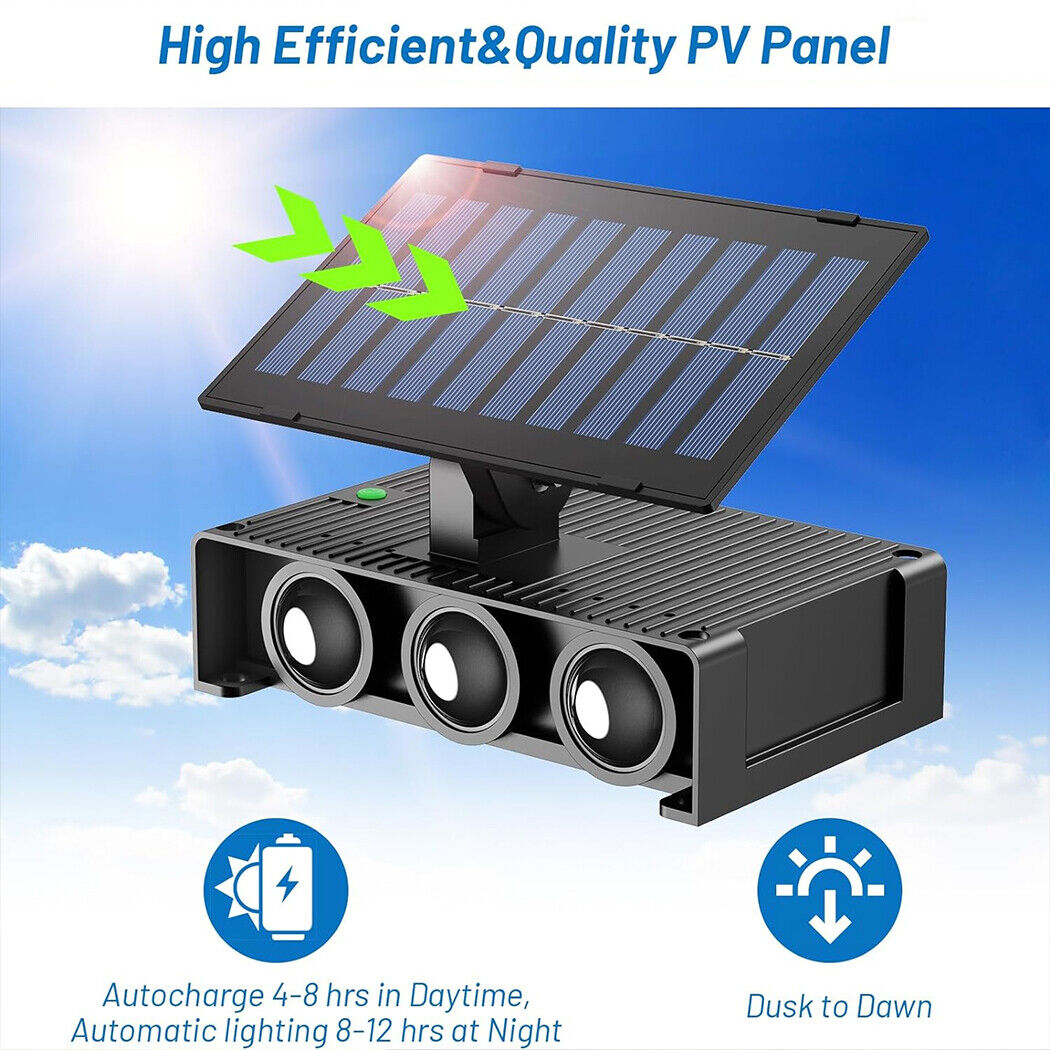 Solar Wall Lights Decorative Outdoor Waterproof IP65 Adjustable Panel Up Down