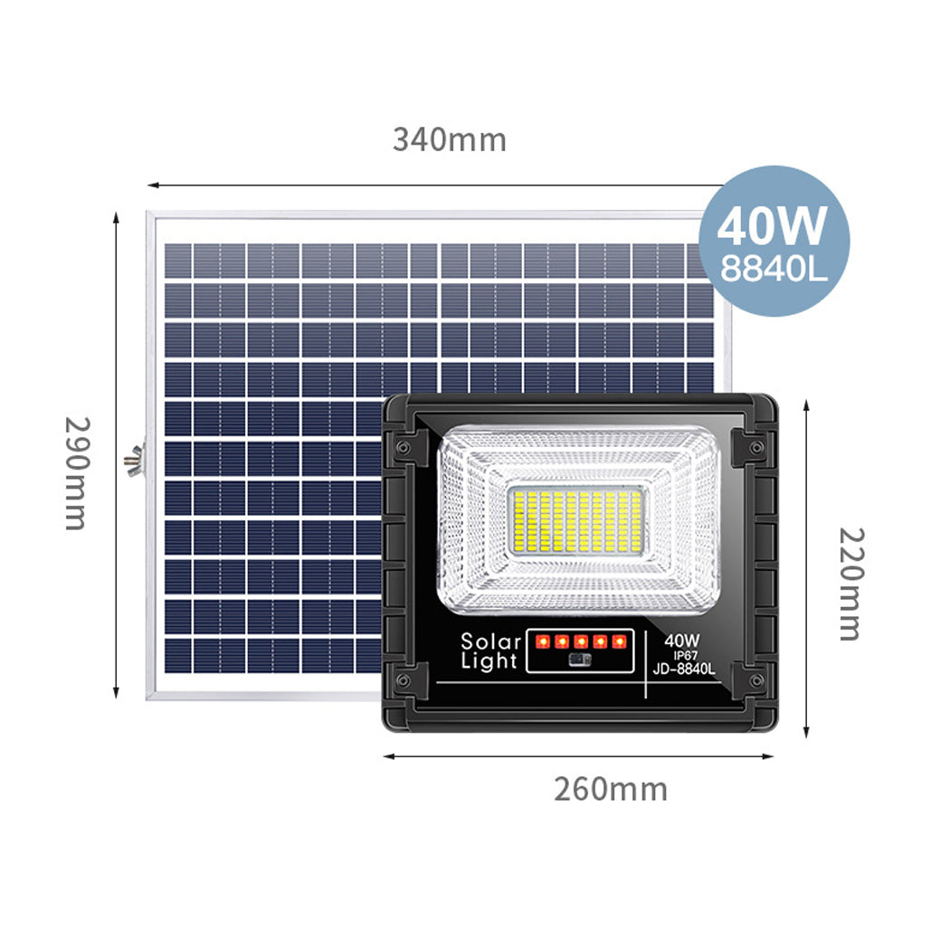 40W LED Solar Street Flood Lights - Ultra Bright, Premium-grade 12-hour automatic illumination