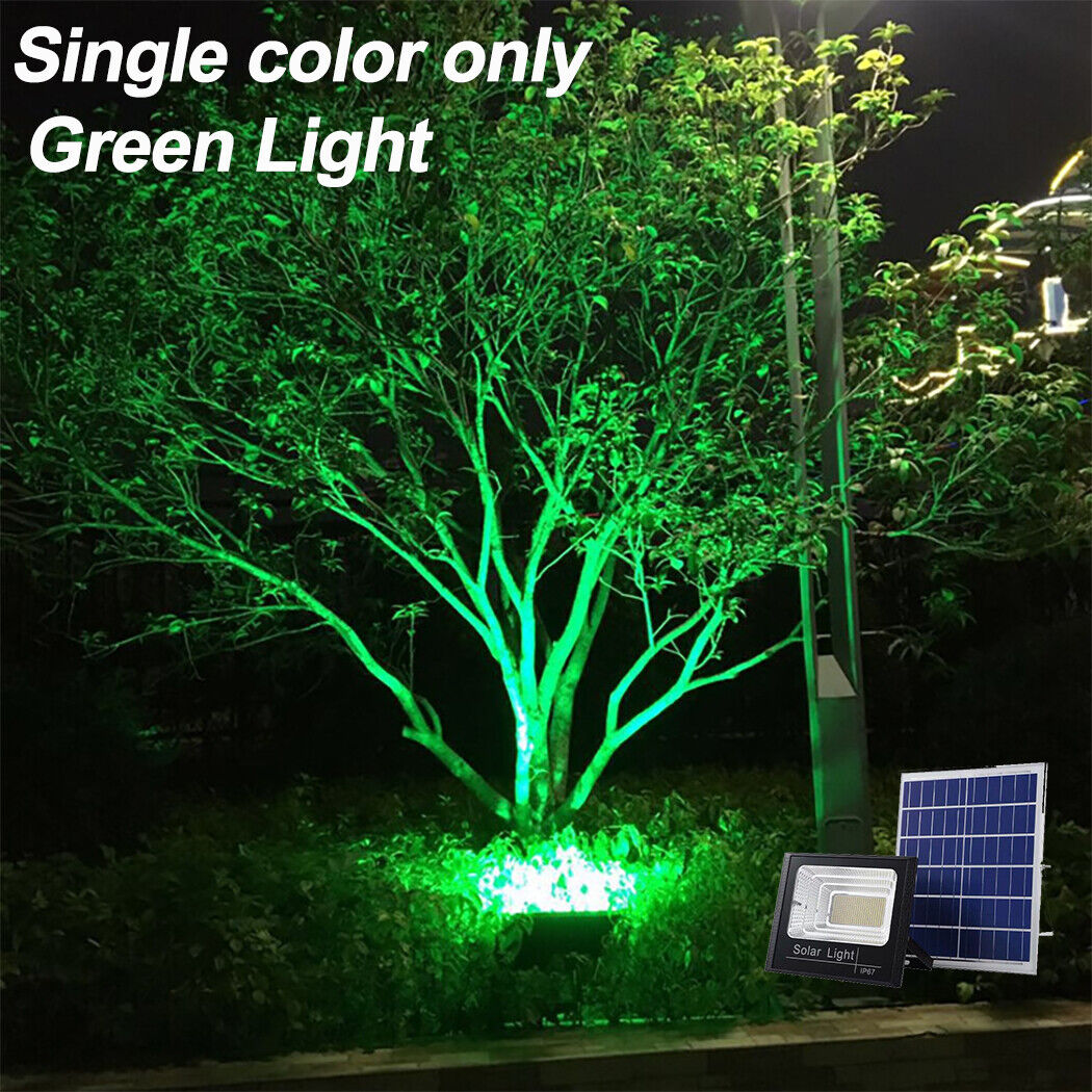 solar Green Colour flood light with Remote Control Dusk-to-Dawn, IP66 Waterproof