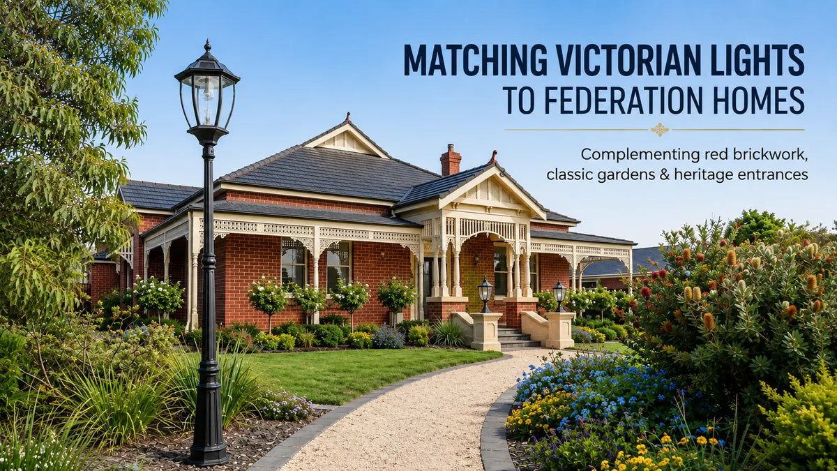 4D-03 Matching Victorian Solar Post & Pillar Lights to Federation Homes