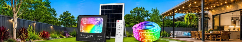 4-Way Beam Colour Solar Wall Lights