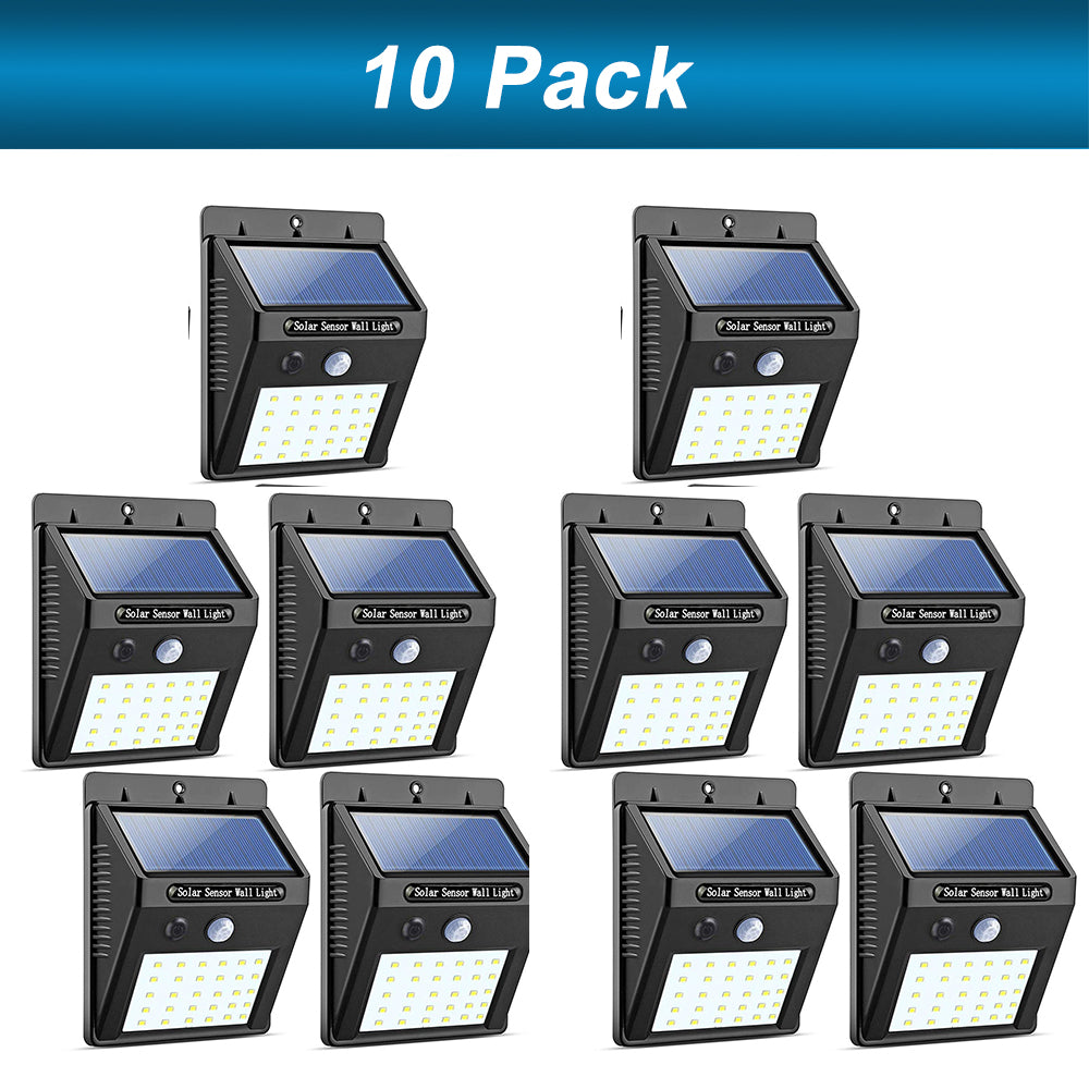 10 x 30LED Solar Power PIR Motion Sensor Security Light Outdoor Garden Light Wall Lam