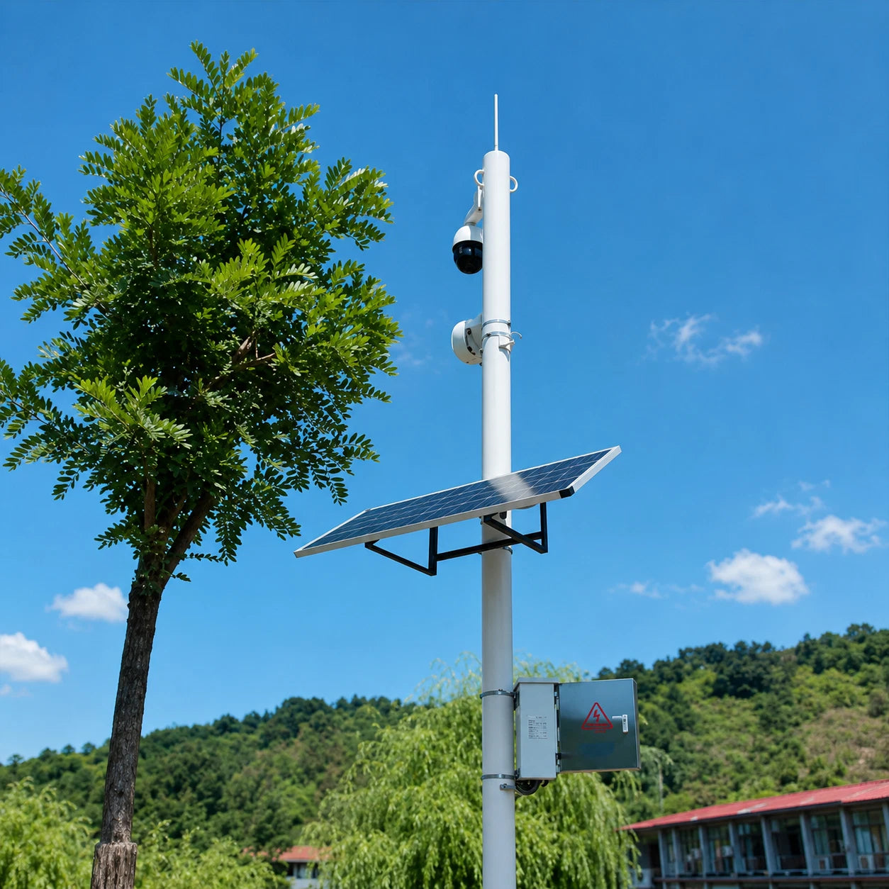 120W Solar Power System for Security Cameras 60AH Off Grid CCTV Power Kit