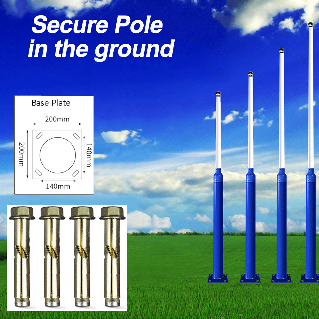 Galvanized Steel Solar Light Pole – Split Assembly Design 3m 4m 5m