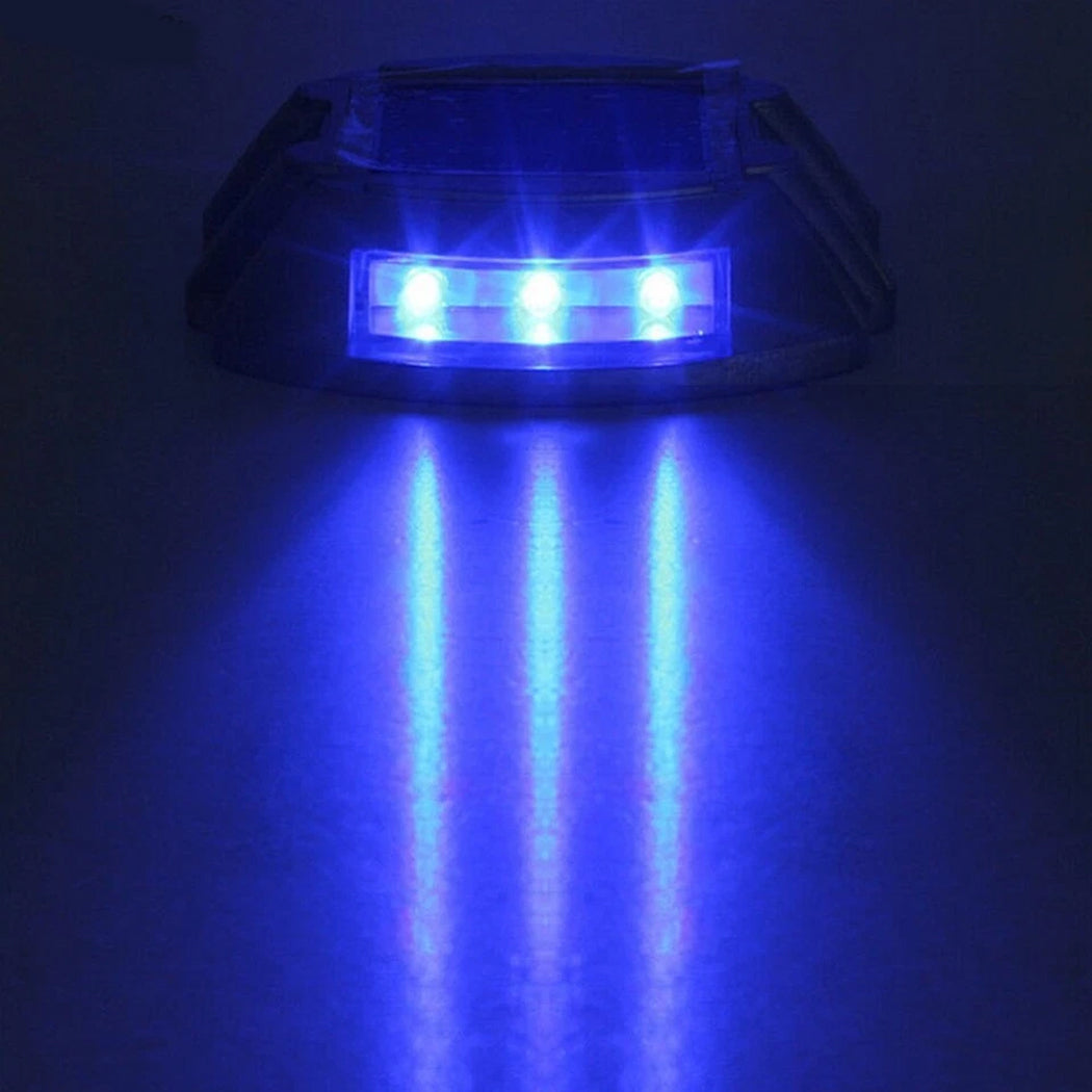 2 Pack x Solar Driveway Deck Marker Lights Ultra-Bright LED IP68 Waterproof Pressure-Resistant Eco-Friendly
