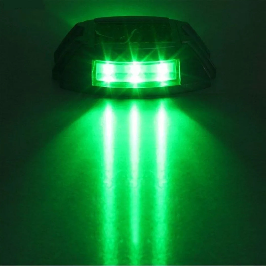 2 Pack x Solar Driveway Deck Marker Lights Ultra-Bright LED IP68 Waterproof Pressure-Resistant Eco-Friendly