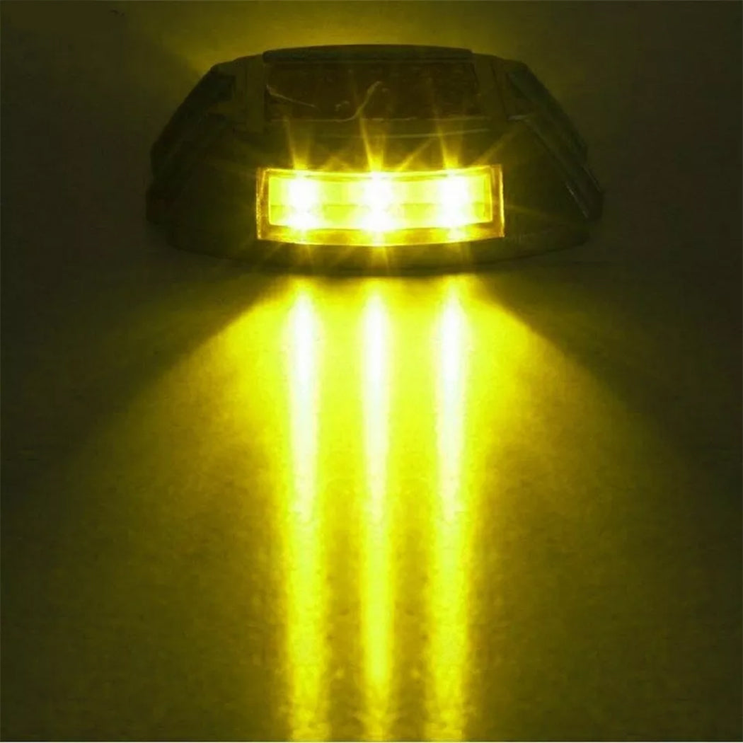 2 Pack x Solar Driveway Deck Marker Lights Ultra-Bright LED IP68 Waterproof Pressure-Resistant Eco-Friendly